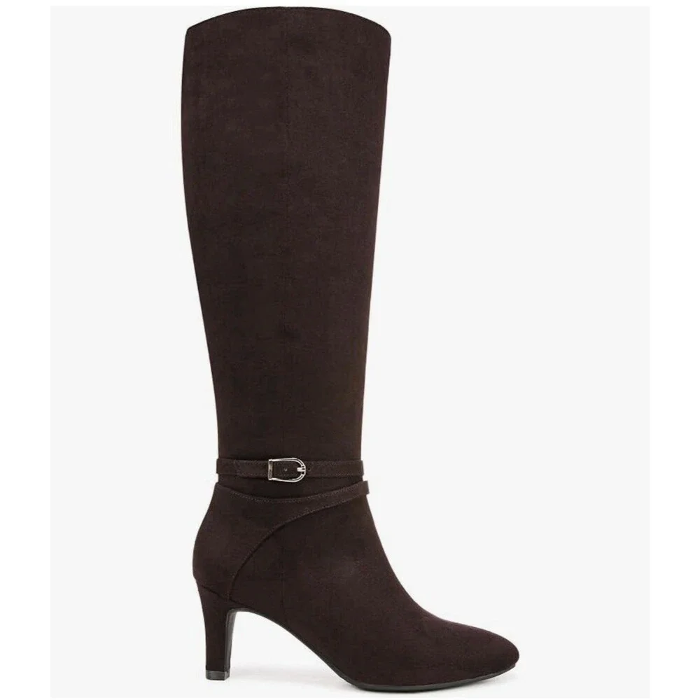 LifeStride Women's Guild Tall Boot👢 Dark Chocolate Leather- Regular Calf-NEW😍